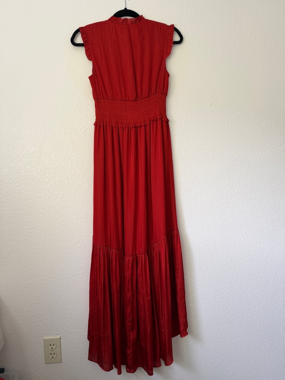 Banana Republic Crimson Ruffled High-Low Maxi Dress - Picture 5 of 7
